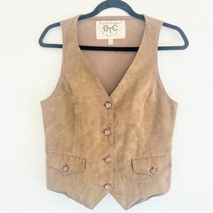 BTC Women's Tan Suede Vest size medium